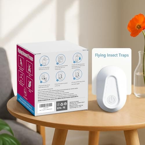 Flying Insect Trap Kit Indoor Fly Trap Fruit Fly and Gnat Trap w/ 2 Traps and 6 Sticky Refills Plug-in Device Bug Catcher for Mosquitoes, Moths, and etc — view 5