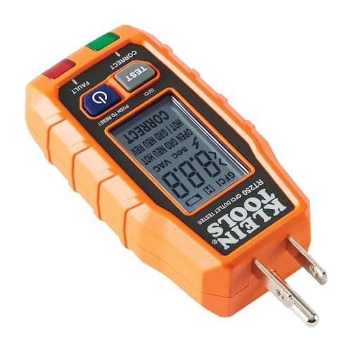 Klein Tools RT250 GFCI Outlet Tester with LCD Display, Electric Voltage Tester for Standard 3-Wire 120V Electrical Receptacles — view 9