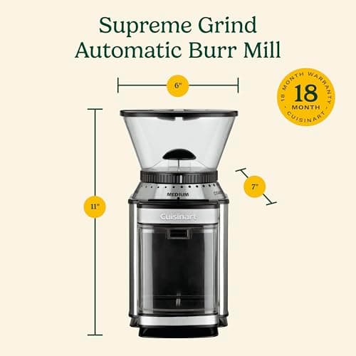 Cuisinart Electric Burr Coffee Grinder, 18-Position Selector, 4-18 Cups — view 7