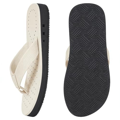 KVbabby Kids Comfortable Flip Flops,Beige,1 Big Kid — view 3