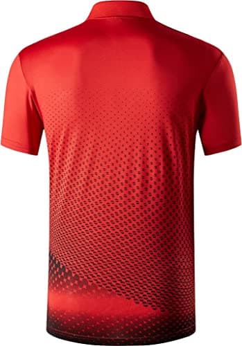 jeansian Men's Short Sleeve Fit Sport Polo Tee Shirts T-Shirts Tshirt Tops Poloshirt Golf Tennis Pickleball LSL195_Red_XXL — view 3