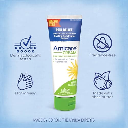 Boiron Arnicare Cream for Joint Pain, Muscle Pain, Swelling, Soreness, Stiffness, and Bruises - Fast Absorbing and Fragrance-Free - 4.2 oz — view 2
