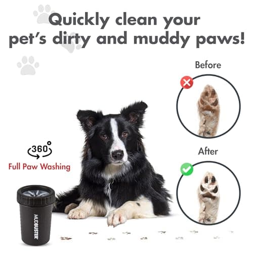Dexas Medium Dog Paw Cleaner, Matte Black - Premium Quality Pet Supplies and Dog Accessories - Easy to Use and Clean MudBuster for Dogs - Patented Product - BPA Free — view 3