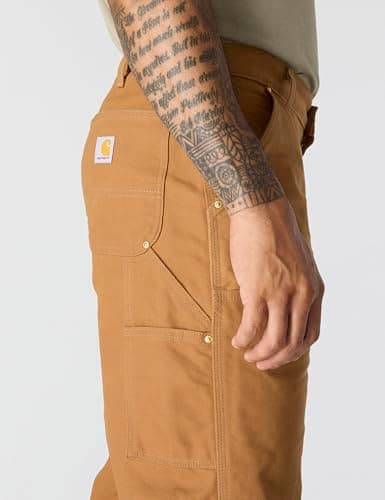 Carhartt Men's 106679 Loose Fit Firm Duck Double-Front Utility Work Pant, Carhartt Brown, 34W x 32L — view 3