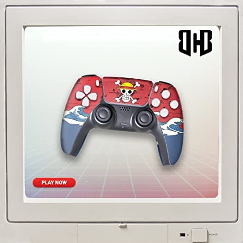 One Peice Custom PS-5 Controller Wireless compatible with Play-Station 5 Console by BCB Controllers | Proudly Customized in USA with Permanent HYDRO-DIP Printing (NOT JUST A SKIN) — view 5