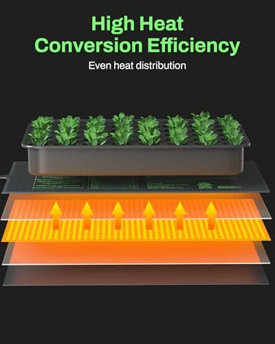 BN-LINK Seedling Heat Mat for Seed Starting 10" x 20.75", Waterproof Warming Mat Plant Heating Pad for Seed Germination, Indoor Growing, Hydroponic, Greenhouse, ETL Listed — view 2