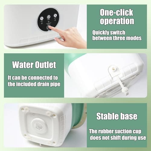 PXNTLA Mini Portable Foldable Washer - 16L Portable Washing Machine, Spin dryer, Small Folding Washing Machine 3 Cleaning Modes for Baby Clothes/Intimate Apparel, for Travel, Home — view 6
