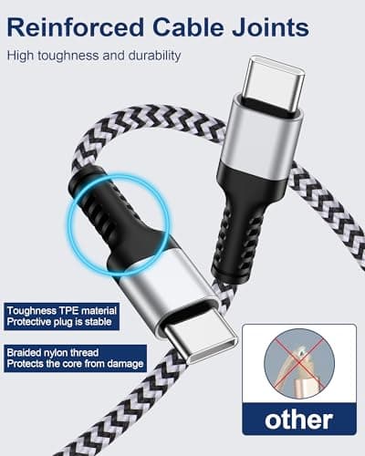 iPhone 17 16 Fast Charger Cord, 3ft/2Pack USB C to C Charging Cable for Apple, Type C Cable Car Fast Charging Cord for iPhone 17 Pro/17e/16 Pro Max/16e/16 Pro/15, iPad Pro Air Mini, Samsung, Google