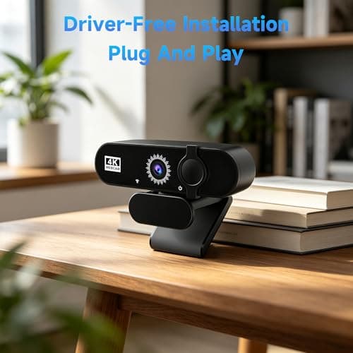 KYFZX 1080P USB HD Webcam，with Microphoneand Rotatable Tripod& Privacy Cover for PC，with Auto White Balance for Video Calls, Live Streaming Gaming & Online Meetings — view 5