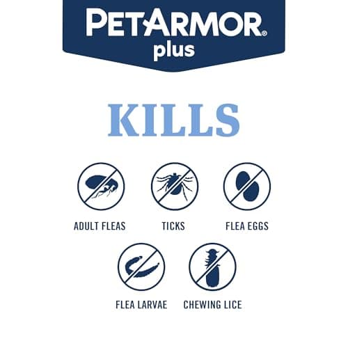 PetArmor Plus Flea and Tick Prevention for Dogs, Small Dog Flea and Tick Treatment, 3 Doses, Waterproof Topical, Fast Acting (5-22 lbs) — view 2