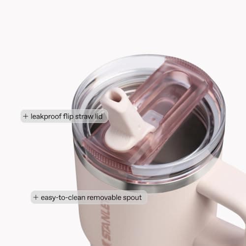 STANLEY Quencher ProTour Flip Straw Tumbler with Leakproof Lid 40 oz | Built-In Straw & Handle | Cupholder Compatible for Travel | Insulated Stainless Steel Cup | BPA-Free | Sunrise Spiral — view 5