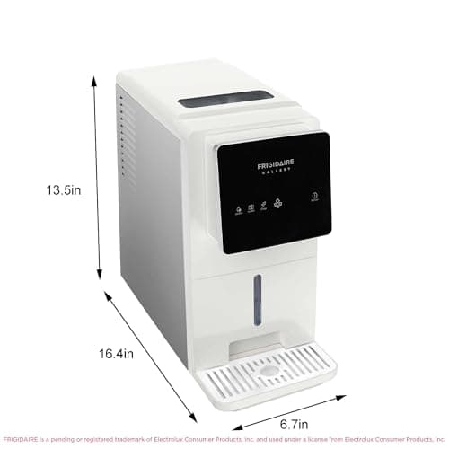 FRIGIDAIRE Countertop Crunchy Chewable Touchscreen Nugget Ice Maker, 33lbs per Day, Auto Self Cleaning, White — view 4