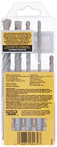Dewalt DW5470 5-Piece Rock Carbide SDS Plus Hammer Bit Set — view 2