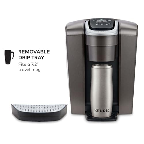 Keurig K-Elite Single Serve K-Cup Pod Coffee Maker, with Strength and Temperature Control, Iced Coffee Capability, 8 to 12oz Brew Size, Programmable, Brushed Slate — view 2