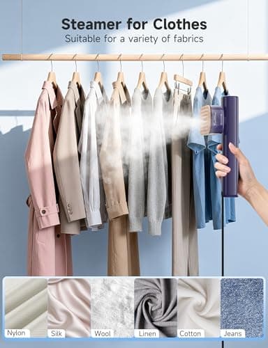 Steamer for Clothes,Sundu Portable 2-in-1 Steamer & Iron,100ml Tank,15s Heat-up,20 Min Steam,Wrinkle Remover,Garment Steamer for Travel, Home, Office(Aquamarine) — view 3
