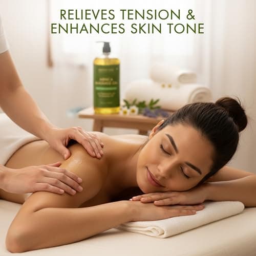 MAJESTIC PURE Arnica Massage Oil for Massage Therapy - with Lavender and Chamomile Essential Oils - Multipurpose Instant Absorption Full Body Massage - 8 fl. oz — view 6