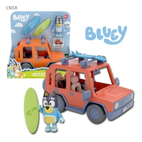 Bluey, 4WD Family Vehicle, with 1 Figure and 2 Surfboards | Customizable Car - Adventure Time | for Ages 3+, Multicolor, 13018 — view 3