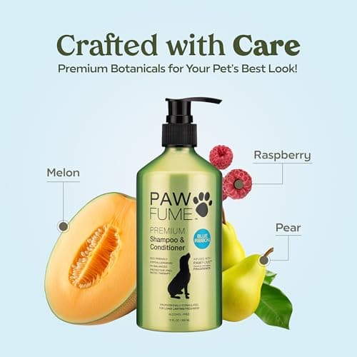 PAWFUME Dog Shampoo and Conditioner, Blue Ribbon, 2-Pack – Nourish & Detangle for a Silky Soft Coat – Probiotic, Deep-Cleaning, pH-Balanced Formula – Puppy Shampoo and Conditioner for All Breeds — view 3