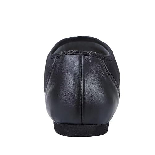 ARCLIBER Unisex PU Leather Slip On Jazz Shoe for Girls Boys Size Big Kid 5 Black — view 2