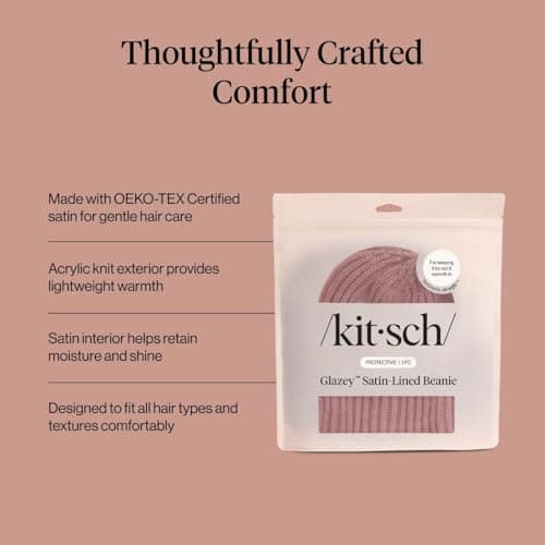 Kitsch Glazey™ Satin Lined Beanie for Men and Women - Blush — view 2
