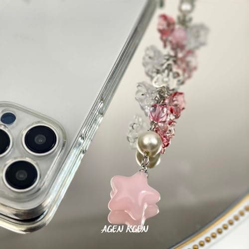 AGEN KGEN Phone Charm Y2K Aesthetic Cute Cell Phone Charms for Women Gir Phone Charm Bag (1 PCS Flowers Star) — view 2