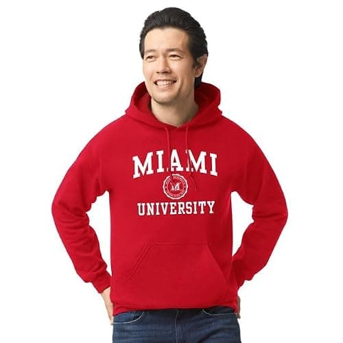 Barnesmith Miami University Redhawks Hooded Sweatshirt, Heritage, Red, Small