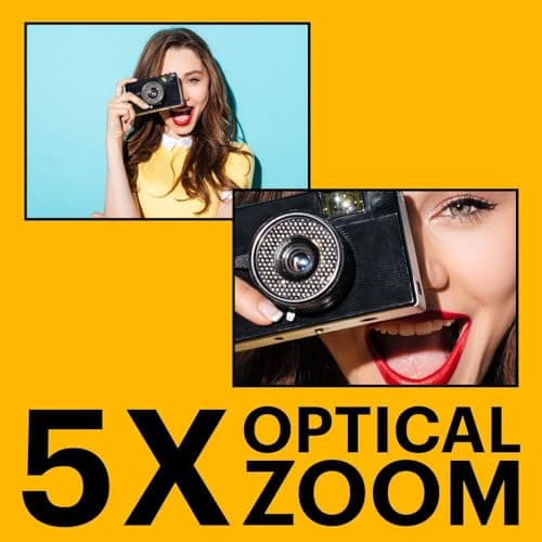 Kodak PIXPRO FZ55-BK 16MP CMOS Sensor Digital Camera 5X Optical Zoom 28mm Wide Angle 1080P Full HD Video 2.7" LCD Vlogging Camera (Black) — view 4