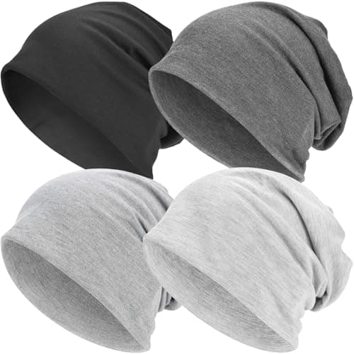 EINSKEY Slouchy Beanie for Men & Women, Lightweight Oversize Thin Cotton Chemo Hats Soft Night Cap Comfortable Sleeping Hat