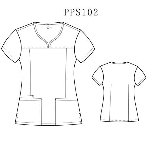 Stretch V-Neck Nursing Scrubs Top Moisture-Wicking & Odor-Control Durable Medical Uniform for Hospitals & Clinics, 217#, XX-Large — view 6