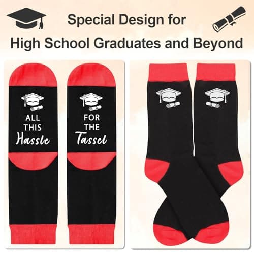 Graduation Gifts for Her and Him - Socks Class of 2026 College 8th Grade High School Masters Degree Phd Graduation Decorations Gift, Congrats Grad Gifts — view 3