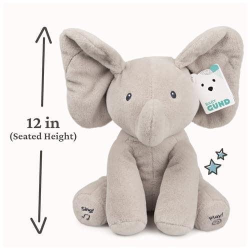 GUND Baby Animated Flappy the Elephant Plush, Singing Stuffed Animal Baby Toy for Ages 0 and Up, Gray, 12" — view 8