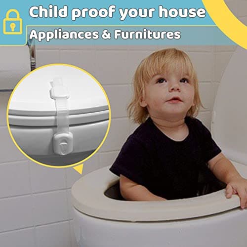 4our Kiddies 10 Pack Baby Proof Cabinet Locks, Child Safety Drawer Locks with 6 Extra 3M Adhesives, Childproof Cabinet Strap Locks for Drawers, Cupboards, Refrigerators, Adjustable No Drilling — view 7