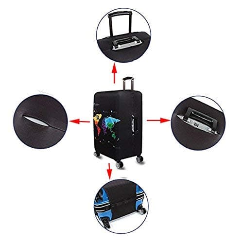 OuLi Store® Travel Luggage Cover Fit for 18-32 Inch Luggage Travel Luggage Protective Covers Suitcase Cover Elastic Dustproof Travel Accessories (Color 5, XL-(29-32 inch Luggage)) — view 3