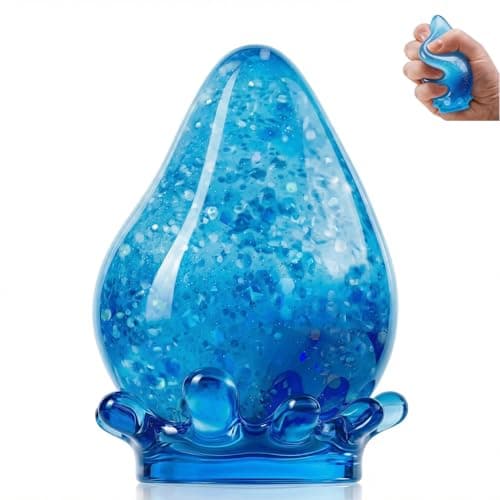 Water Drop Squeeze Squishies, Dream Squishy Drop Squishy Stress Ball, Soft Fidget Stress Ball, 2026 New Slow Rise Relief Fidget Sensory for Anxiety Stress Easter Party Favors (Blue)