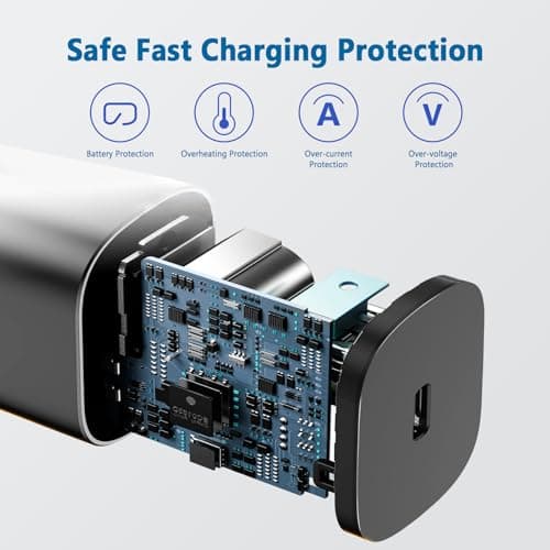 45W USB-C Charger, Super Fast Charger Type C for Sam Sung Galaxy S24 Ultra/S24/S24+/S23 Ultra/S22+/S22 Ultra/S23/S23+/S22 with 5.9FT Cable 2 Pack Chargers — view 3
