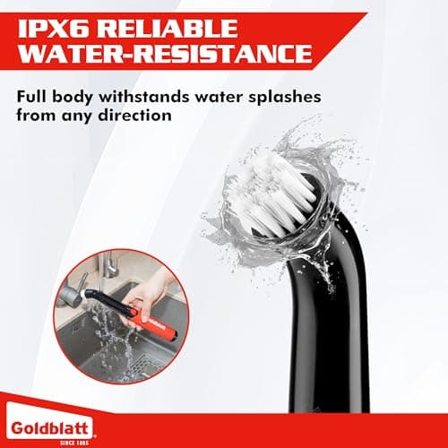 Goldblatt 18-Piece Cordless Electric Spin Scrubber Kit, Handheld Power Brush for Bathroom, Kitchen, Shower, Tile, Grout and Household Surfaces — view 3