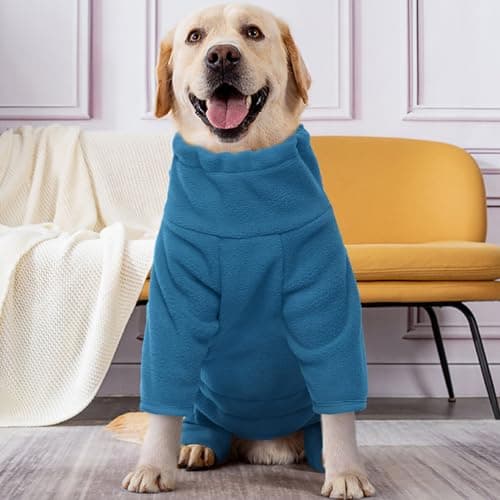 ROZKITCH Dog Pjs Large Breed, Pet Windproof Warm Cold Weather Jacket Vest Cozy Jumpsuit Apparel Outfit Clothes for Small Medium Large Dog Walking Sleep XL — view 6