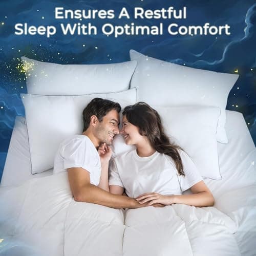 Sasttie Standard Pillow, Single Full Size Bed Pillow for Side, Back, and Stomach Sleepers - Down Alternative Plump Filling - Set of 1, Standard Size, 20x26 Inches — view 5