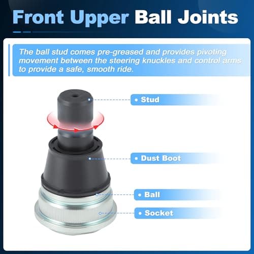 INFINAUTO 2 Pcs Front Lower Ball Joints for Mazda 3 2004-2013 for Mazda 5 2006-2010 2012-2017 B32H34350 Suspension Lower Ball Joints Kit B32H34350A B32H34350B Left and Right — view 5