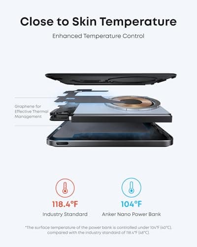 Anker Nano MagSafe Portable Charger, Ultra-Slim 5,000mAh Magnetic Wireless Power Bank, Qi2-Certified 15W Max, Compact for Travel, Ergonomic Design, for iPhone 17/16 Series, and More — view 4