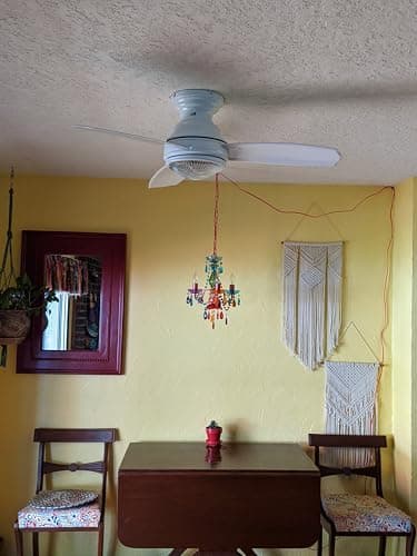 The Original Gypsy Color 3 Light Mini Plug-in Gypsy Chandelier for H17" W12", Red Metal Frame with Multi Color Acrylic Crystals — view 3