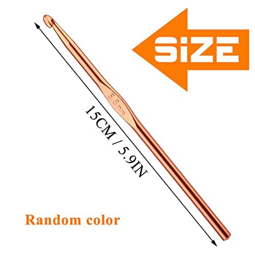 Iuuidu 5.5mm Aluminum Crochet Hook, Smooth Crochet Needles