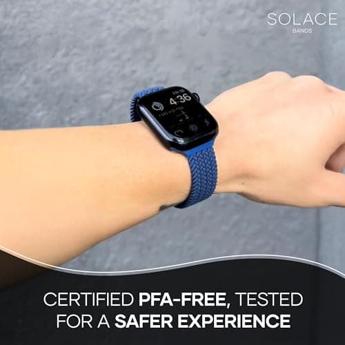 Solace Bands Slim Imperium Adapt Adjustable Nylon Braided Watch Band - Compatible w/All Apple Watches - Solace Apple Watch Bands for Women & Men - Smart Watches Band Series 11 10 9 8 7-1 SE - (Agave) — view 5