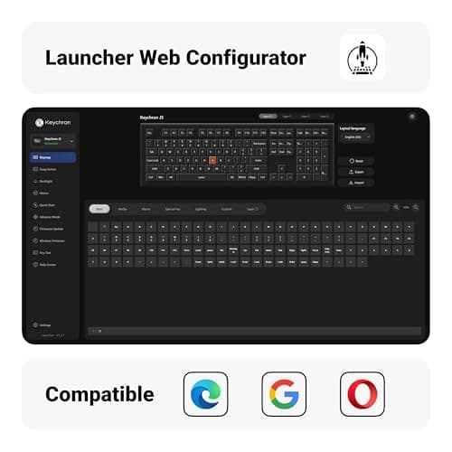Keychron KJ5 Wireless Mechanical Keyboard - 100% Full-Size Layout Red Switch, QMK RGB Backlit, 2.4G/Bluetooth/USB-C, Double-Shot Cherry PBT Keycaps, 3750mAh Battery, Mac/Win/Linux Compatible - White