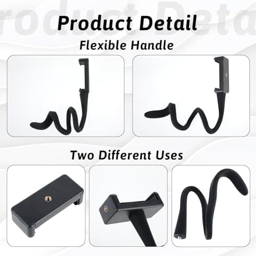Stroller Phone Holder, Portable Flexible Cell Phone Holder Stand with Non-skidding Arm Grip Soft Alloy Phone Clamp Stroller Accessories for Baby Buggy Desk Handlebar Treadmill Pushchair — view 2