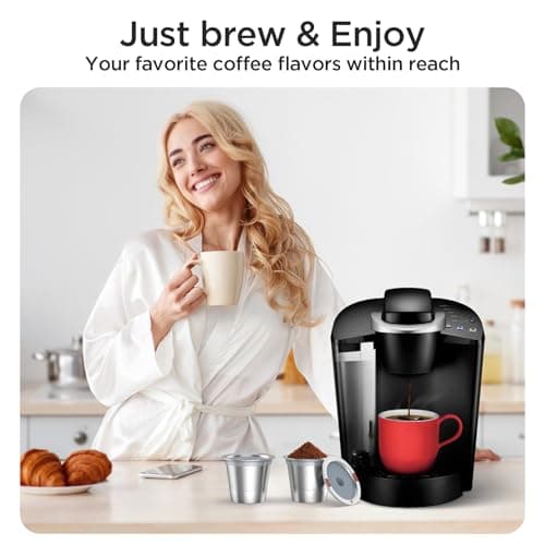 Noalto Reusable K Cups and Coffee Pods,Universal stainless steel k Cups for Keurig 2.0 and 1.0 Coffee Makers machine(2pack) — view 6