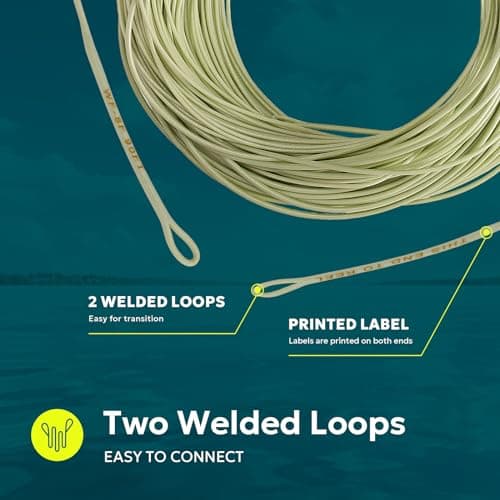 SF Fly Fishing Floating Line with Welded Loop Weight Forward Fly Lines # Moss Green 90FT WF6F — view 4