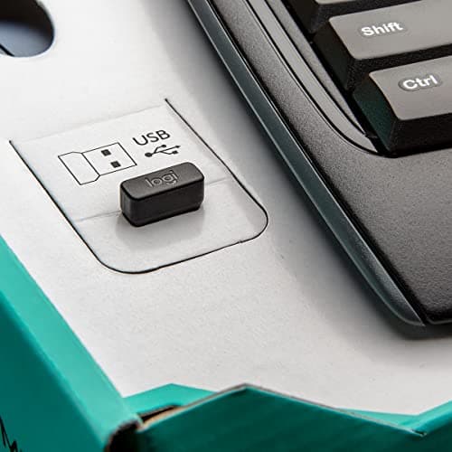 Logitech MK335 Quiet Wireless Keyboard and Mouse Combo - Black/Silver Keyboard and Mouse Combo Wireless, Ambidextrous — view 6