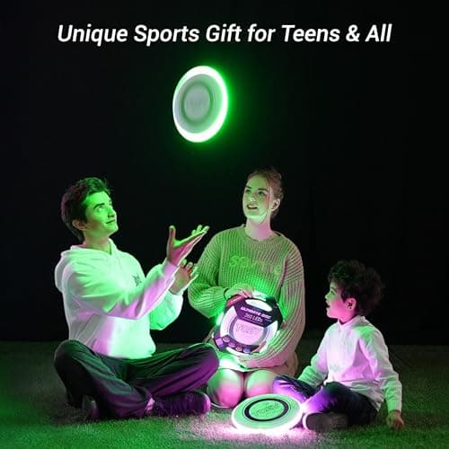TOSY Flying Disc - 108 RGB Multicolor LEDs, Super Bright, Smart Modes, Cool Valentine Easter Gift, Camping Toy for Kid/Teen/Adult, Auto Light Up, Rechargeable, Waterproof, 175g — view 5