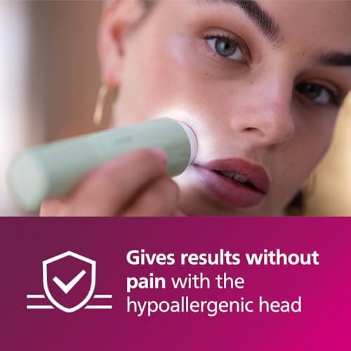 Philips Beauty Cordless 5000 Facial Hair Remover for Women, Electric Facial Hair Removal Shaver for Upper Lip, Chin, Cheeks & Jawline, Gentle Hair Removal at Home & On‑the‑Go, BRR474/00 — view 2